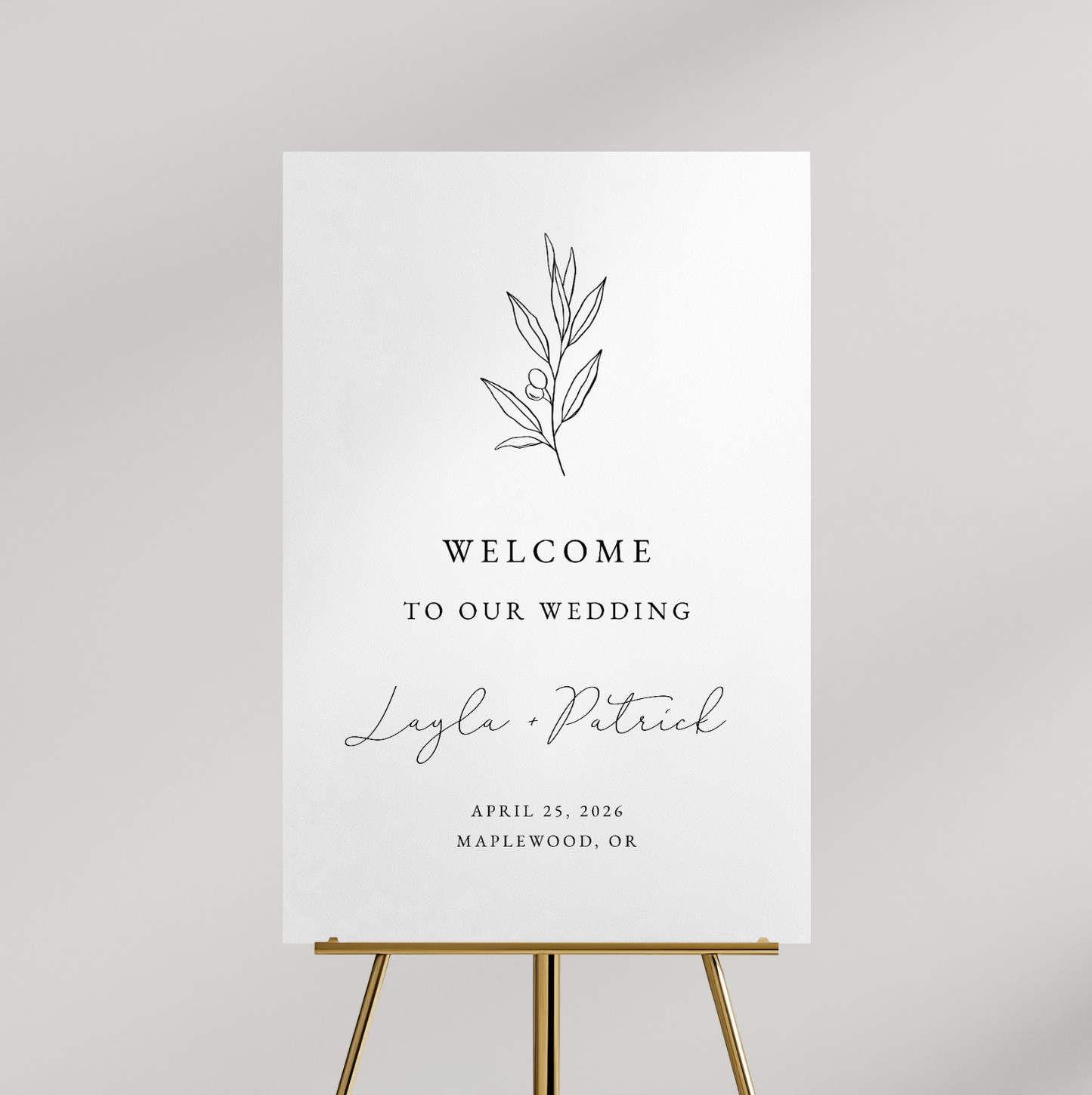 Personalized Love Branch Wedding Sign