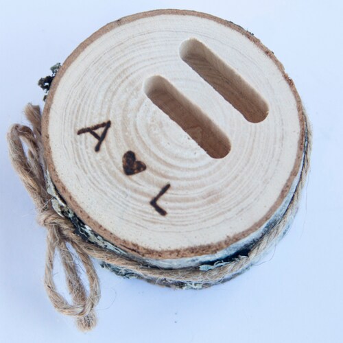 Rustic Wooden Ring Bearer Pillow | Personalized Ash Wood Wedding Ring Box
