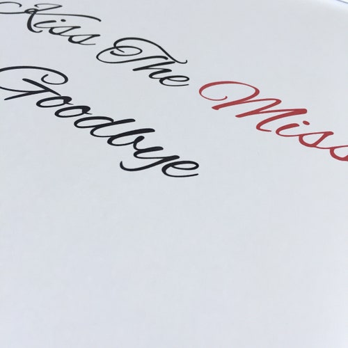 "Kiss the Miss Goodbye" Hen Party Keepsake Print