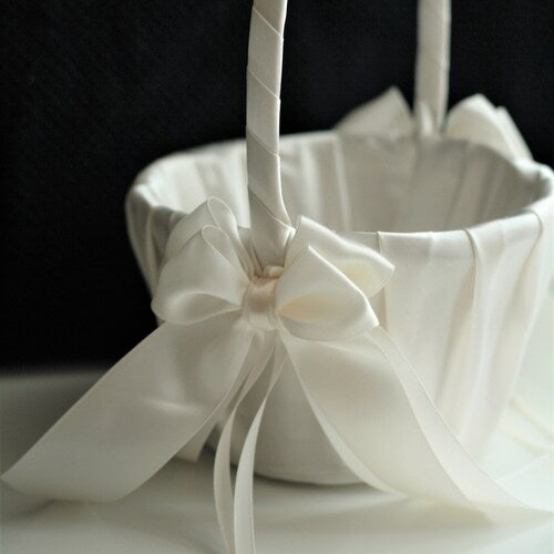 Flower Girl Basket and Ring Bearer Pillow Set