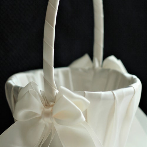 Flower Girl Basket and Ring Bearer Pillow Set