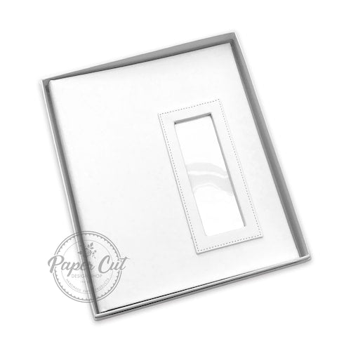 White Slip-In Wedding Photo Booth Album with Storage Box