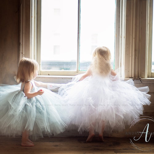 Ivory Tulle Flower Girl Dress with Puffy Skirt