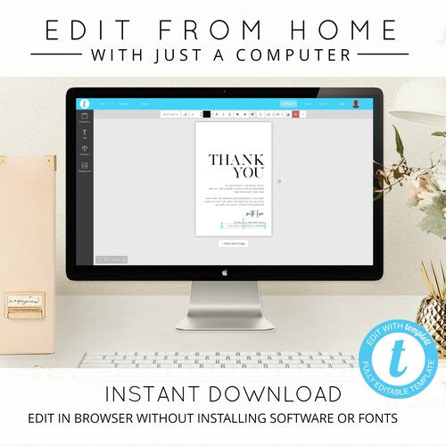 Modern Photo Wedding Table Numbers – Editable Digital Template