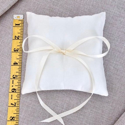 High-Quality Satin Wedding Ring Pillow – 2 Sizes Available