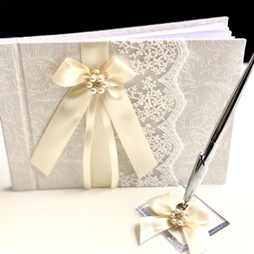 Flower Girl Basket and Ring Bearer Pillow Set – Ivory Wedding Accessories with Lace and Satin