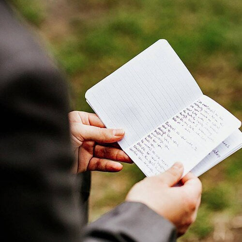 Personalized Wedding Vow Books Set of 2 | Her & His Vows | Pastel Blue & Coastal