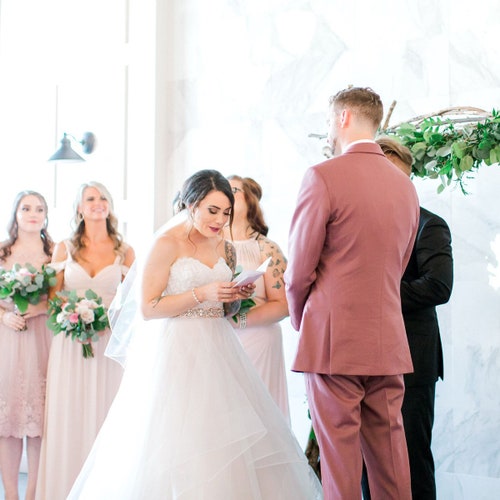 Personalized Wedding Vow Books Set of 2 | Her & His Vows | Pastel Blue & Coastal