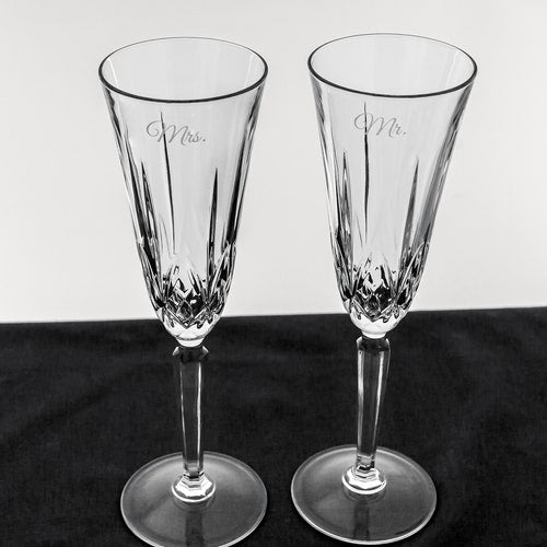 Personalized Waterford Maxwell Champagne Flutes – Set of 2