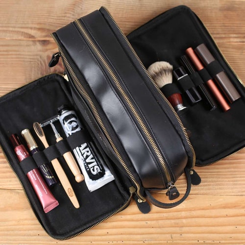 Waterproof Leather Dopp Kit