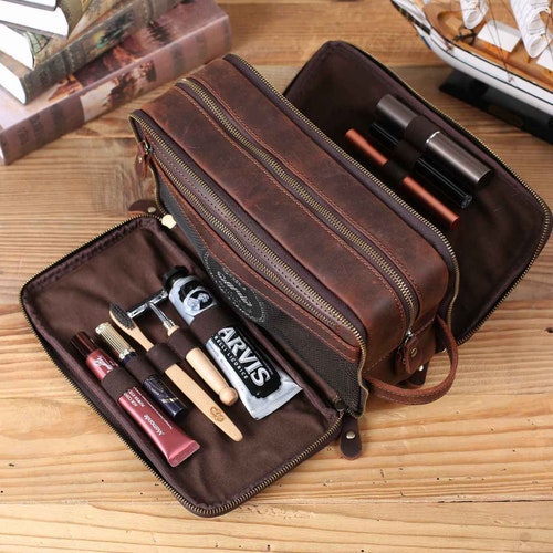 Waterproof Leather Dopp Kit