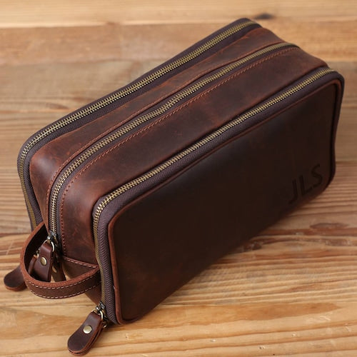 Waterproof Leather Dopp Kit