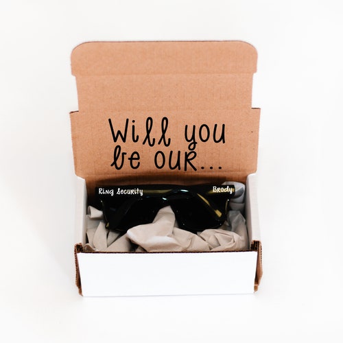 Personalized "Will You Be Our Ring Security" Sunglasses – Kids Wedding Proposal Gift