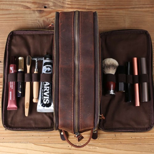 Waterproof Leather Dopp Kit