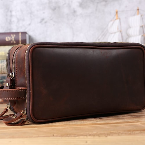 Waterproof Leather Dopp Kit