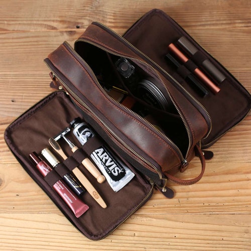 Waterproof Leather Dopp Kit