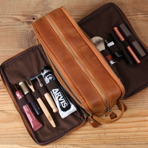Waterproof Leather Dopp Kit