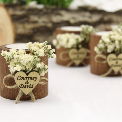 Rustic Bulk Candle Favors for Weddings and Showers