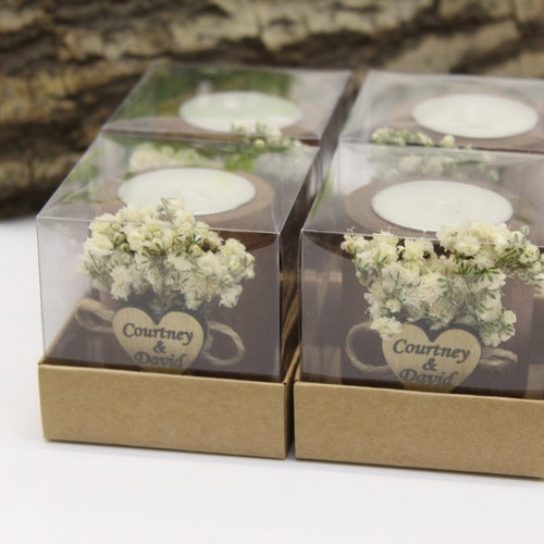 Custom Wedding Candle Favors