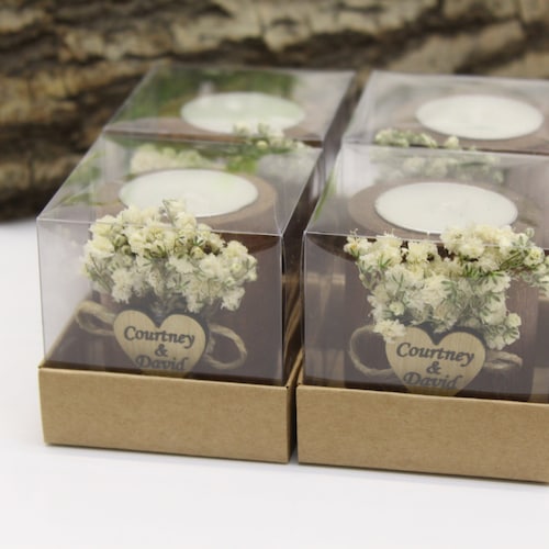 Rustic Bulk Candle Favors for Weddings and Showers