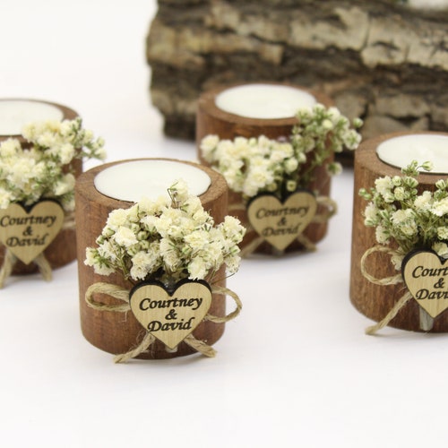 Rustic Bulk Candle Favors for Weddings and Showers
