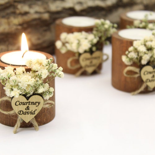Rustic Bulk Candle Favors for Weddings and Showers