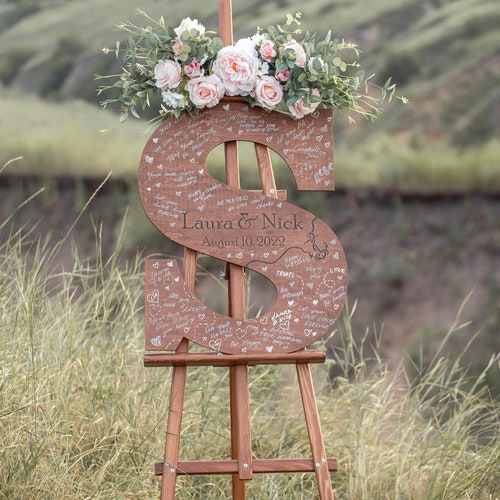 Custom Wooden Letter Guest Book Alternative