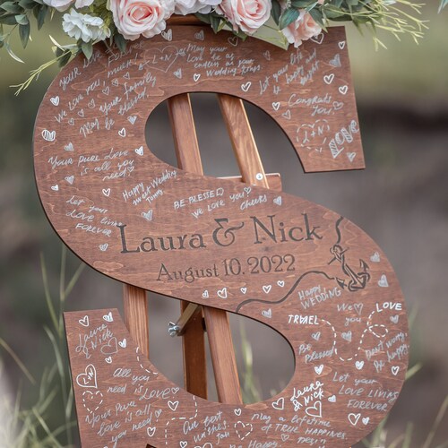Custom Wooden Letter Guest Book Alternative
