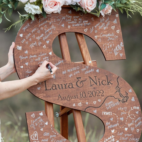 Custom Wooden Letter Guest Book Alternative
