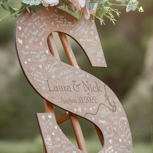 Custom Wooden Letter Guest Book Alternative