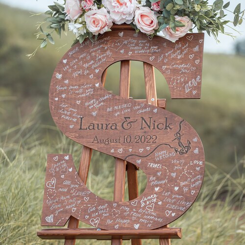Custom Wooden Letter Guest Book Alternative
