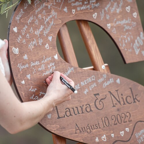 Custom Wooden Letter Guest Book Alternative