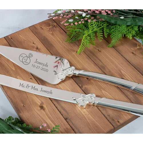 Lenox True Love Personalized Wedding Cake Cutting Set