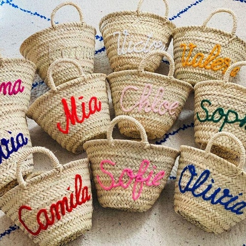 Personalized Monogrammed Basket – Handmade Custom Bridal Bag