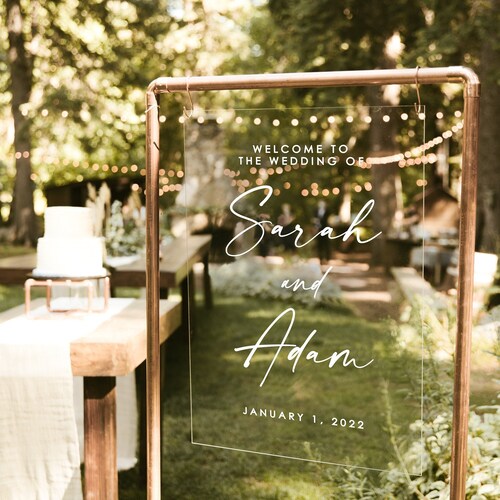Custom Acrylic Wedding Welcome Sign