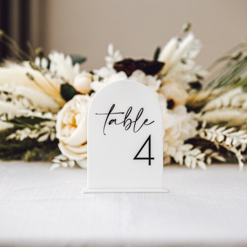Modern Arch Wedding Table Numbers