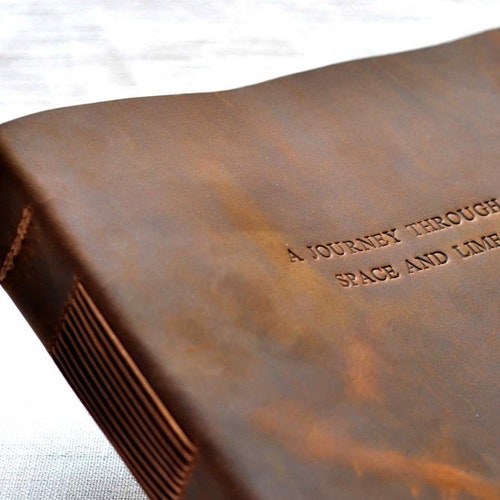 Handmade Leather Wedding Guest Book & Photo Album