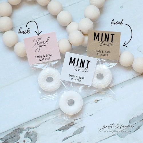 100pcs Personalized "Mint To Be" Wedding Favor Mints