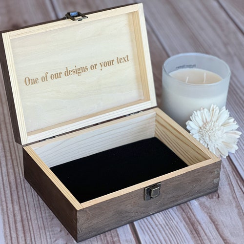Personalized Wooden Keepsake Box – Laser Engraved Memory Box