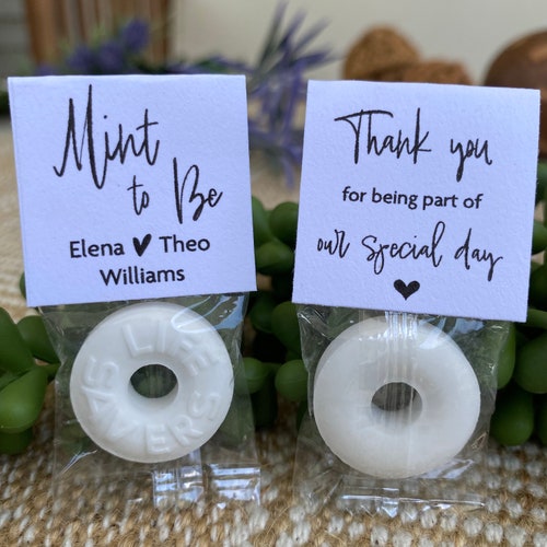 “Mint to Be” Wedding Favors – Personalized Lifesavers Candy