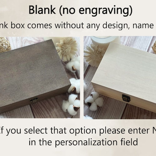 Personalized Wooden Keepsake Box – Laser Engraved Memory Box