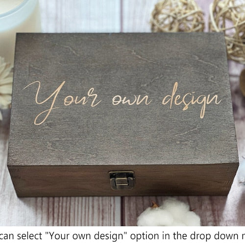 Personalized Wooden Keepsake Box – Laser Engraved Memory Box