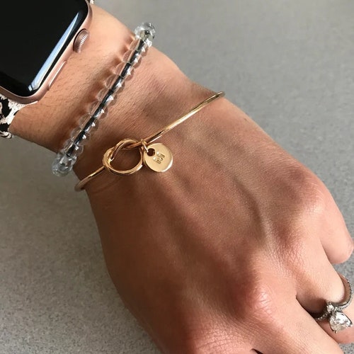 Custom Bridal Party Bracelet - "I Couldn't Tie The Knot Without You" - Bridesmaid Proposal Gift, Wedding Party Jewelry, Personalized Accessories