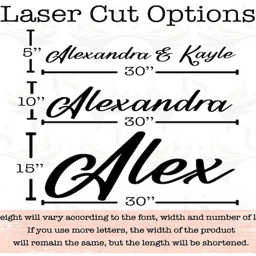 Custom Wooden Backdrop Name Sign