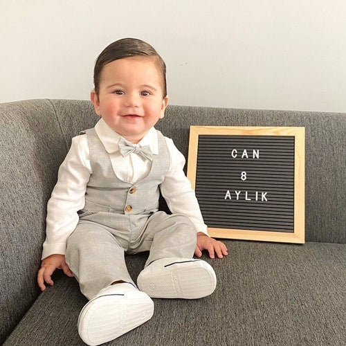 Baby Boys' Suit – Ring Bearer Outfit, Baby Tuxedo for Weddings
