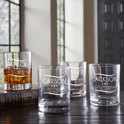 Double Rocks Glass | Custom Groomsmen Gifts