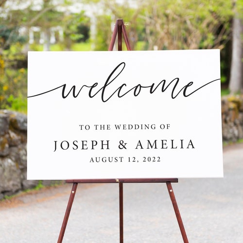 Personalized Wedding Welcome Sign