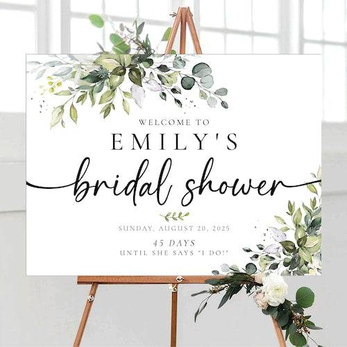 Custom Bridal Shower Welcome Sign