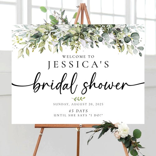 Custom Bridal Shower Welcome Sign