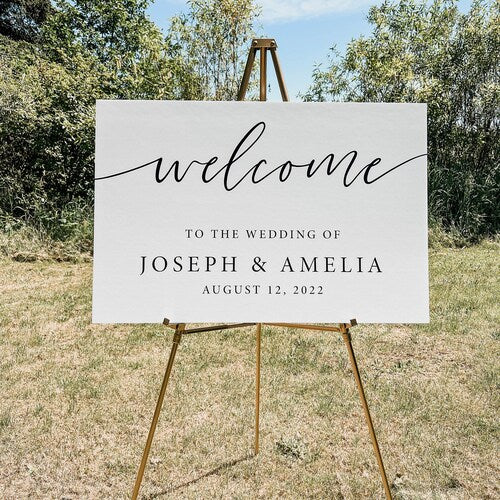 Personalized Wedding Welcome Sign